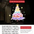 Christmas tree static window decal in various sizes for festive shop window decoration - Christmas Tree Pattern (SDUV-215)
