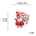 Santa Claus embroidered patch with Merry Christmas text measuring 7.5cm by 8.4cm - 7.5x8.4cm / 11144-Artistic Font Santa Claus