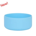 Sky blue silicone protective sleeve for wide mouth water bottle base protection - Sky Blue