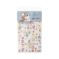 Cute cartoon nail art stickers featuring girls and pets in soft pastel colors, model MC-25 - Cartoon Bear Dessert Style (MC25)
