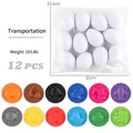 Detailed view of 12 transportation themed matching egg toys with colorful relief inserts - 12pcs Vehicles - Bag
