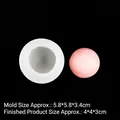Sphärische Silikonform für DIY Kuchen und Kerzen mit 4x4cm pinkfarbenem Fertigprodukt - B203 Transparent