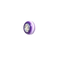 Macro shot of purple and white striped resin bead with large silver metal core for DIY bracelets - Striped 8