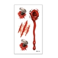 Halloween scary tattoo stickers featuring bloody nail wounds and scratch design BW-14 - 60*105mm / Nail Puncture and Scratch Style(BW-14)