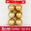 Set of 6 / 8cm Gold