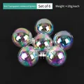 8CM Iridescent Transparent (Set of 6)