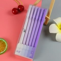 Morandi gradient purple gel pen set with 6 pens featuring minimalist cartoon designs - Grape Purple Series / 6Pcs/Set