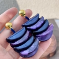 2504109 Gradient Blue-purple Galaxy Earrings (s925 Silver Needle)