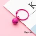 Rose red candy-colored resin ring with matching bell pendant for bags or keychains - Rose Red