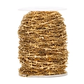 Catena a maglie a croce dorata da 5mm in acciaio inossidabile per gioielli fai-da-te - Larghezza 5mm * 1 Metro / Oro