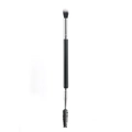 Zwei-in-einem Lidschatten-Verblender und Wimpernbürste mit schwarzem Holzgriff - Doppelkopf-Wimpernspoolie + Lidschattenpinsel
