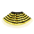 Girls' black and yellow striped satin skirt with tulle lining for bee costumes - Black Yellow Striped Skirt