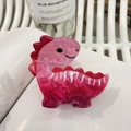 Cute acrylic dinosaur hair claw clip in rose pink gradient on minimalist white magazine background - Pink Diplodocus / 7*5.5cm