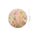 Macaron pink 8cm foam Christmas ball with colorful spiral plush texture for tree decor - 8cm / Macaron Multi-color