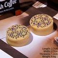 Large chocolate-style beige resin charm with floral pattern for DIY phone case decor - Pattern - Light Coffee