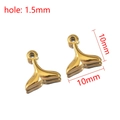 Goldener Walflossen-Anhänger für DIY-Schmuck, 10mm Edelstahl-Charm für Armbänder - Fischschwanz-Anhänger / Goldener Fischschwanz