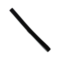 Close-up of black elastic sports headband with non-slip silicone grip for yoga fitness - Black