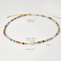 Colorful crystal beaded necklace with freshwater pearl and 316 stainless steel clasp - Pearl Crystal Style / 38+5cm / Colorful
