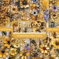 6-inch scrapbooking paper pad with 24 sheets featuring honey bee and floral designs - R2503 24 Sheets