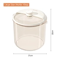 Récipient à grains 10kg brun transparent avec couvercle blanc et poignée dorée - Grand (10kg)