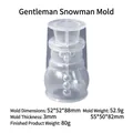 Molde de silicona muñeco de nieve para velas DIY, tamaño 52x52x88mm para resina - Molde de Muñeco de Nieve Caballero
