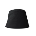 Detalle de un sombrero de pescador minimalista en lona de algodón negro y ala ancha - Estilo Sin Pespuntes / Negro