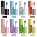 8-color glitter gel set for face, body, and eyes with applicators for stage makeup - 8 Bottles Set / 8-Color Makeup Set