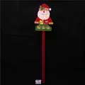 Christmas Santa garden stake decor with HO HO HO sign for outdoor lawn decoration 90cm - Style 08-Wooden Santa Claus Garden Sign / 90cm Height-No Light