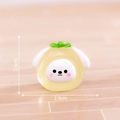 Luminous cute resin miniature animal fruit figure in yellow, 2.5cm size for DIY decor - Orange Dog