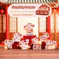 Chinese New Year animal figurine blind box set with mahjong tiles and lucky characters - -413 Everything Gets Rich Set 6 / Full Box Set
