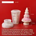Spiral cone candle silicone mold for DIY wishing pool candles with weight details - Split Combo E
