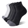 Set of 6 pairs of cotton athletic ankle socks in white, black and dark grey colors - One Size (37-45) / Short Socks Mixed (6 Pairs Pack)