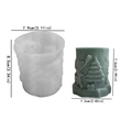 3D Christmas elk relief cylindrical silicone mold for DIY candles with size markings - Style 2 Relief Reindeer Cylinder