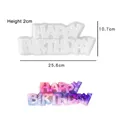 Silicone mold for Happy Birthday resin sign with dimensions 25.6x10.7x2cm for DIY crafts - Happy Birthday