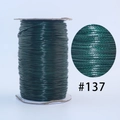 Dark green braided wax cord roll #137 for DIY jewelry making with texture detail - 137 Peacock Green / 1.0mm 160m