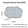 Tabella taglie dettagliata per stampo in silicone a forma di nuvola con misure in mm - Stampo per Vassoio Nuvola Irregolare