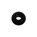 Elegantes pendientes de aro negro geométrico en acabado de plata de ley S925 pulida - Colgante de Ágata Negra Natural