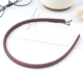 Minimalist wine red matte non-slip headband with fine teeth for women face washing - Burgundy