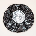 Cuffia termica in alluminio con design a doppio strato in nero e argento lucido - Nero