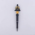 Detail of DIY beaded pen featuring a haunted castle silicone bead for Halloween décor - Haunted House