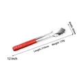 Pinza da cucina in acciaio inox da 12 pollici con manico rosso per barbecue - 12 Pollici (30.8*4cm)