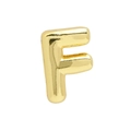 Polished 18k gold-plated alphabet 'F' bubble charm for customizable bracelets - Gold Letter-F