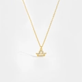 S925 silver Libra constellation necklace featuring a golden pendant with white zircons - Libra
