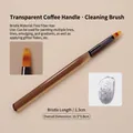 Pinceau nail art éventail avec manche marron pour manucure dégradé et ombre - N° 152 (Pinceau Éventail)