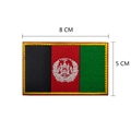 Tactical morale patch of Afghanistan flag with detailed embroidery measuring 8 cm by 5 cm - Afghan Tricolor Flag