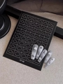 French manicure nail stickers featuring white cloud patterns and bows style YT 45 - Cloud Style (YT45)