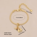Gold fashion charm bracelet with lipstick high heel and shopping bag pendants - 6# Fashion Shopping Bag High Heels Lipstick