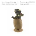 Miniature triceratops hatching from egg solid model toy with realistic skin texture - Triceratops