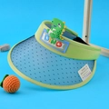 Kids green and blue UV color-changing sun hat with a 3D cartoon dinosaur design - Color Changing Dinosaur (1024) / Green
