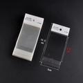Self-sealing transparent jewelry OPP bag with white card header, 5x10.5cm size - 5*9+3 (Silver Stamping) / 100 Pcs/Pack